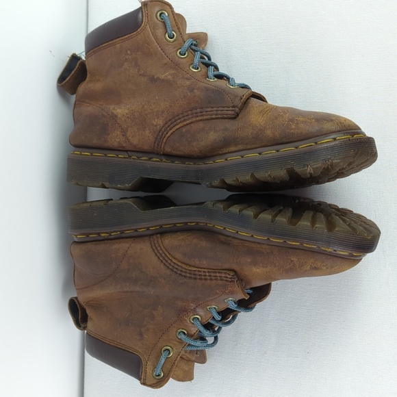 Vintage Worn Out Dr. Martens Brown Leather Boots - Picture 3 of 8